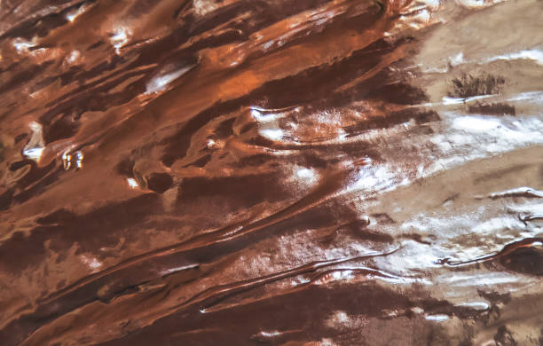 istock Texture chocolate. Black and milk chocolate. Selective focus. 1141239661
