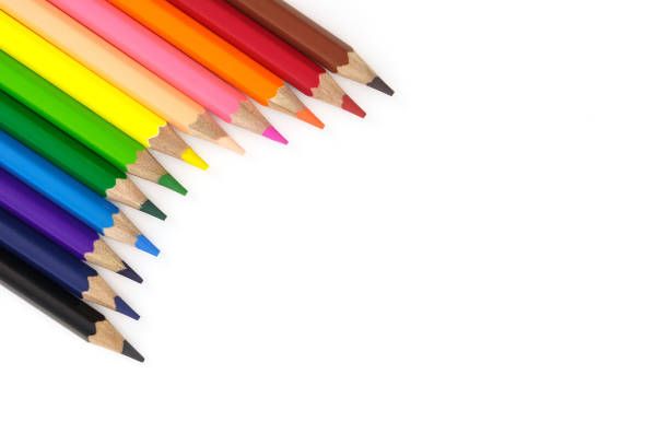 istock Color pencils isolated on white background with copy space. 1141239669