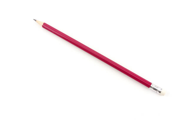 istock Pencil with eraser isolated on white background with copy space. 1141239712