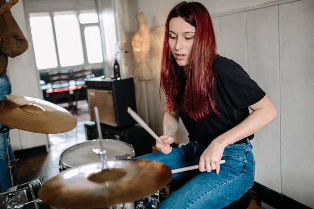 istock Female Drummer On Rehearsal 1141241027