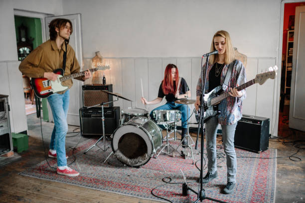 istock Generation Z Music Band On Rehearsal 1141241098