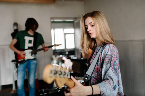 istock Generation Z Music Band On Rehearsal 1141241354