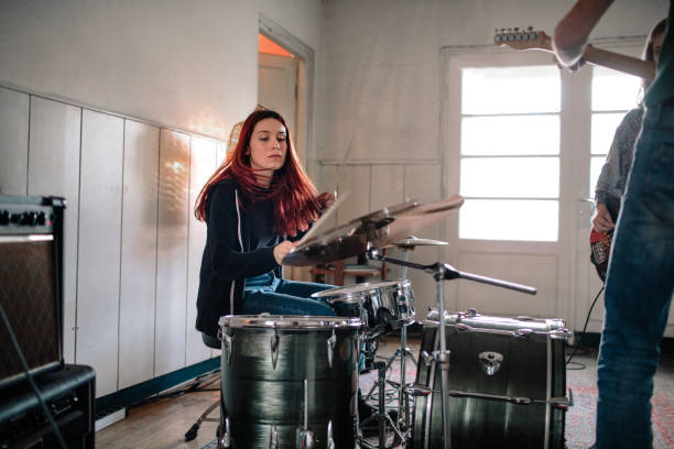 istock Female Drummer On Rehearsal 1141241689