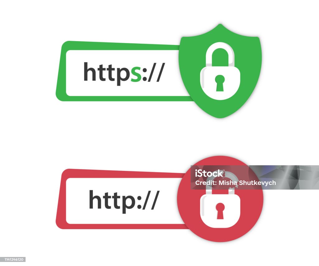 Indicators of a safe and secure connection to a website