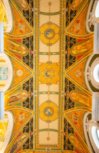 istock Library of Congress Great Hall Columns and Ceiling in Washington, DC 1141246560