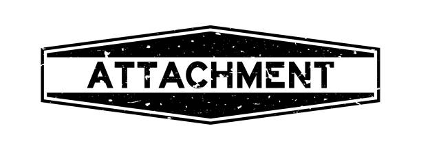 istock Grunge black attachment word hexagon rubber seal stamp on white background 1141250420
