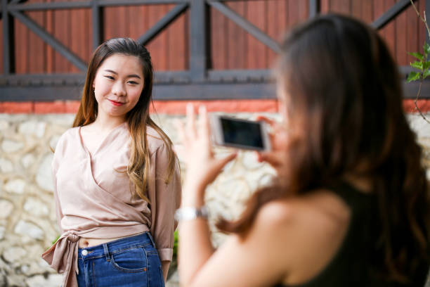 istock Girl smiling and selfie 1141253078