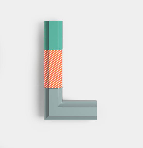 istock Geometric Vivid Font. Letter L 1141254198