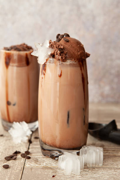 istock Chocolate milkshake with ice cream 1141260846