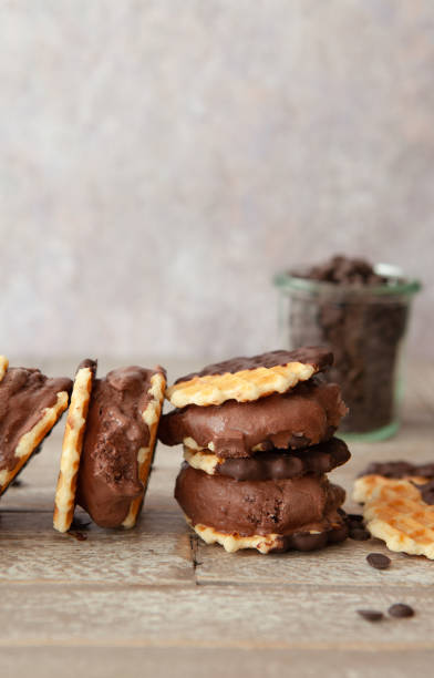 istock Chocolate ice cream sandwich 1141261079