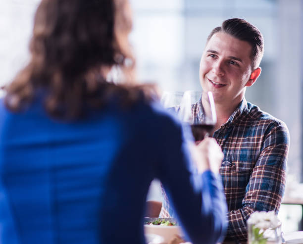 istock Couple drinking red wine in restaurant. 1141263773