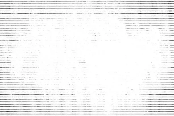 Photo of Halftone monochrome grunge horizontal lines texture.