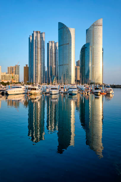 istock Busan marina with yachts on sunset, South Korea 1141265879
