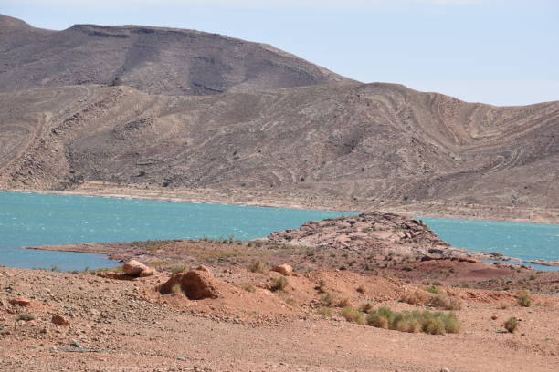 istock View on lake and montaine in Morroccan desert 1141265963