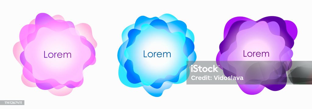 Abstract Form Vector Set Of Abstract Forms Isolated Backdrop Template Vector Illustration ...
