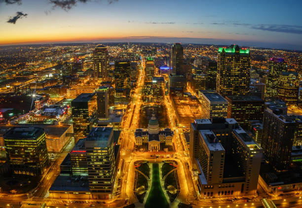 istock The St. Louis Skyline at Sunset 1141267810
