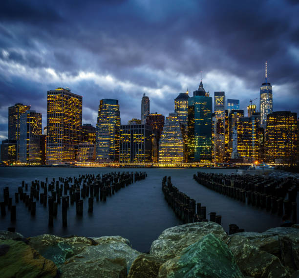 istock The New York Skyline on a Cloudy Day 1141267954
