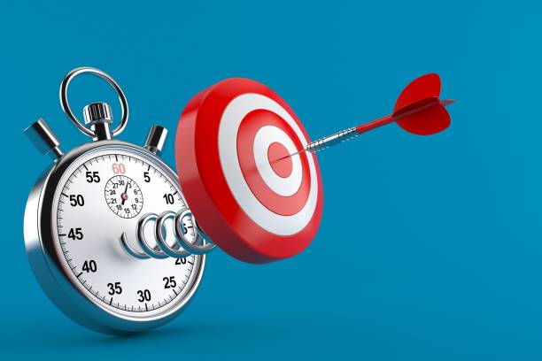 istock Bull's eye with stopwatch 1141270564