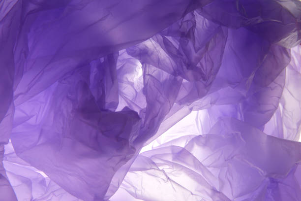 istock Plastic bag background. Soft blush background. Purple stain texture. Plastic concept. 1141274055