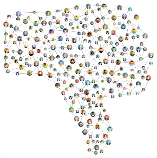 istock Vector illustration of an abstract scheme, which contains people icons (Thumb Down). 1141274091