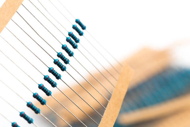 Electronic components: resistors on paper tape.