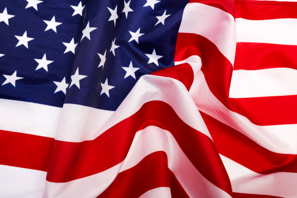istock american flag isolated on white background - Image 1141277733