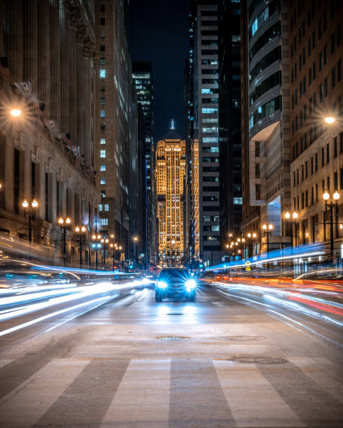 Long Exposure Shot at a Busy Intersection