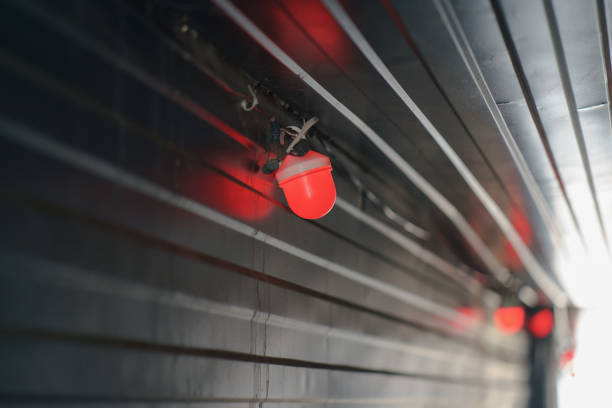 Light of the red street lamp.