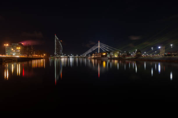 istock night lights in Riga, Latvia 1141283988