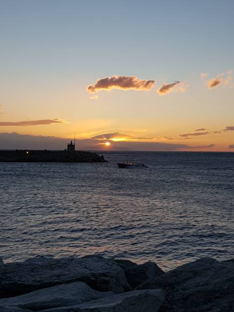 istock View on sunset in Corsica Islande with beautiful colors 1141285197