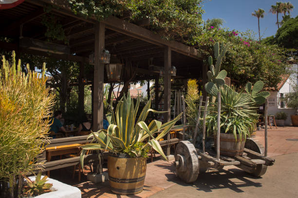 素朴な雰囲気の中で暖かい気候の植物 - old town san diego california mexican culture people ストックフォトと画像