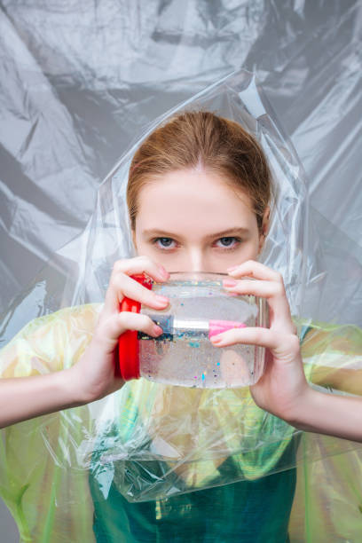 istock Serious blue-eyed model taking part in save nature campaign 1141288503