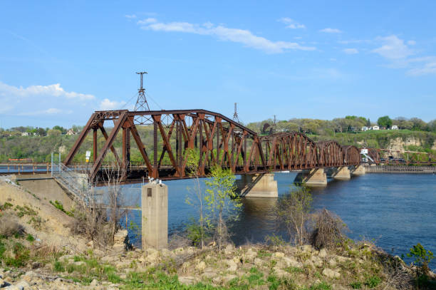 istock The old train bridge over Mississippi 1141292133