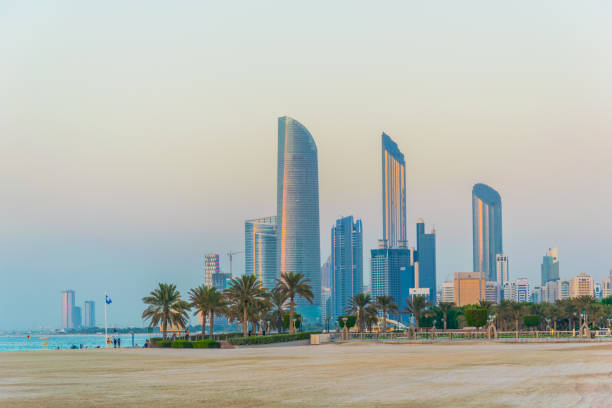 istock Skyline of Abu Dhabi during sunset 1141294373