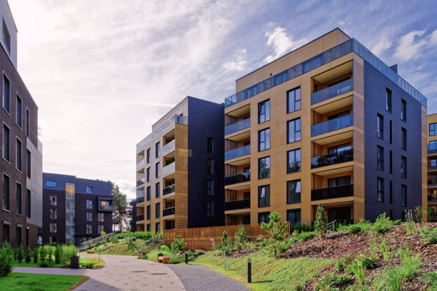 istock Modern architecture of residential building quarter 1141294450
