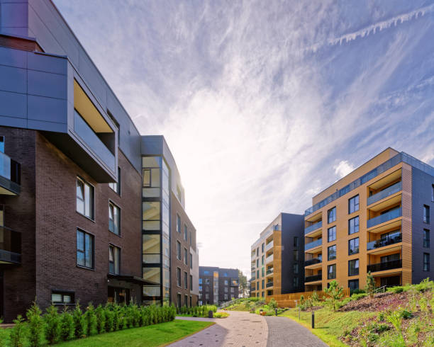istock Modern architectural complex of residential buildings 1141294578