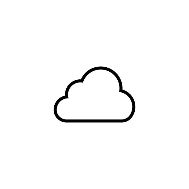 значок облака изолирован на белом фоне. векторная иллюстрация. - cloudscape computer business mobile phone stock illustrations