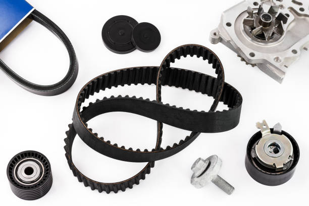 istock Kit of timing belt with rollers and pump on a white background 1141302814