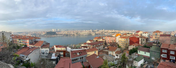 Golden Horn panorama at sunset view from fatih