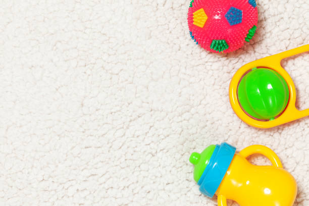istock Kid toys background, flat lay 1141305697