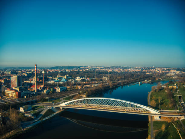 istock futuristic troja bridge in Holesovice Prague 1141306795