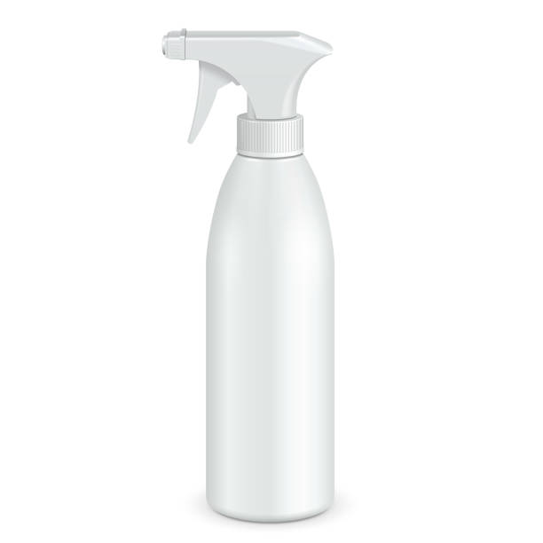 istock Spray Pistol Cleaner Plastic Bottle White. Illustration Isolated On White Background. Ready For Your Design. Product Packing. Vector EPS10EPS10 1141312341