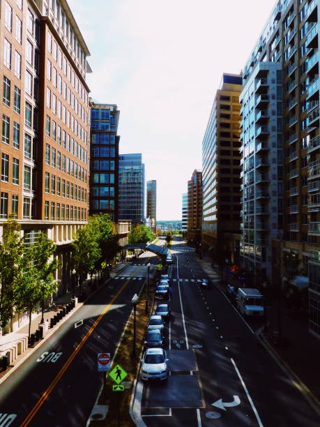 istock City Street Lined with Office Buildings 1141312352