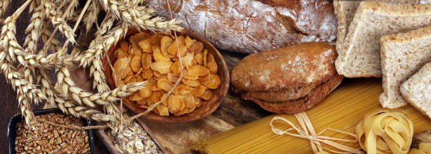 istock whole grain products with complex carbohydrates on table 1141313486