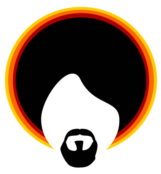 ilustraciones, imágenes clip art, dibujos animados e iconos de stock de rainbow afro - afro man