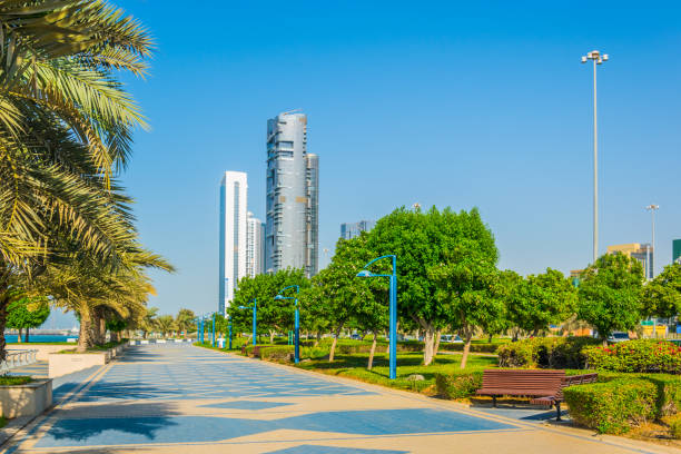 istock View of the corniche - promenade in Abu Dhabi, UAE 1141314077