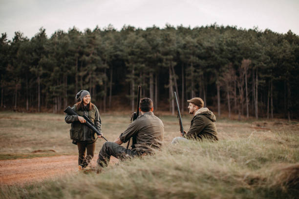 istock Hunters taking a break of long walk 1141317009