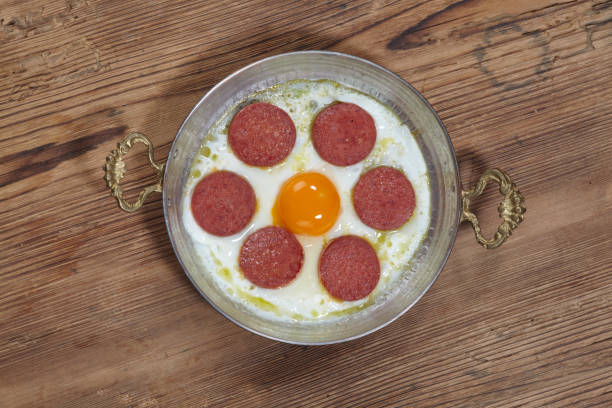istock Fried Egg and Sausage isolated - sahanda yumutra 1141317845