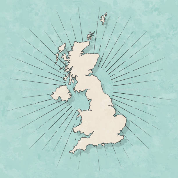 istock United Kingdom map in retro vintage style - Old textured paper 1141320645