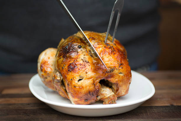 Rotisserie Chicken stock photo